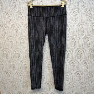 Victoria Sport Knockout Leggings Metallic Gold Grey Tight Large Long